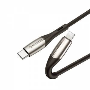 Kabel USB-C do Lightning PD Baseus Horizontal, Power Delivery, dioda LED, 2m czarny