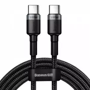 Kabel USB-C Baseus Cafule, QC 3.0, PD 2.0, 100W, 5A, 2m (szaro-czarny)