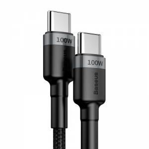 Kabel USB-C Baseus Cafule, QC 3.0, PD 2.0, 100W, 5A, 2m (szaro-czarny)