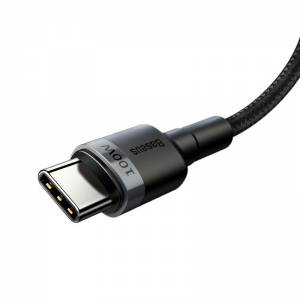 Kabel USB-C Baseus Cafule, QC 3.0, PD 2.0, 100W, 5A, 2m (szaro-czarny)