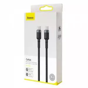 Kabel USB-C Baseus Cafule, QC 3.0, PD 2.0, 100W, 5A, 2m (szaro-czarny)