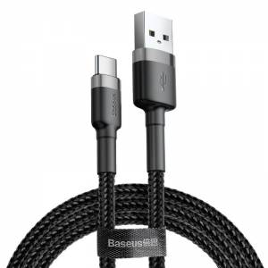 Kabel USB-C Baseus Cafule 3A 1m szaro-czarny