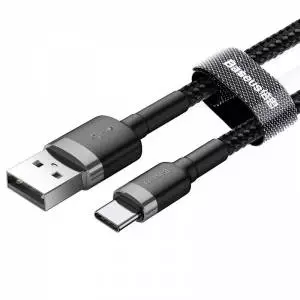 Kabel USB-C Baseus Cafule 3A 1m szaro-czarny