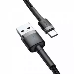 Kabel USB-C Baseus Cafule 3A 1m szaro-czarny