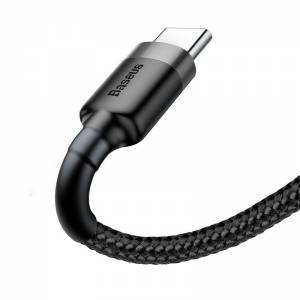 Kabel USB-C Baseus Cafule 3A 1m szaro-czarny