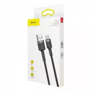 Kabel USB-C Baseus Cafule 3A 1m szaro-czarny