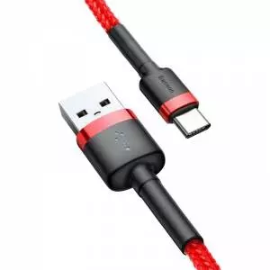 Kabel USB-C Baseus Cafule 3A 1m czerwony