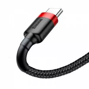 Kabel USB-C Baseus Cafule 3A 1m czerwono-czarny