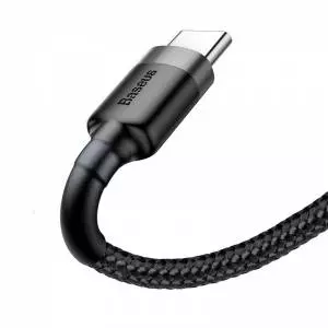 Kabel USB-C Baseus Cafule 3A 0.5m szaro-czarny