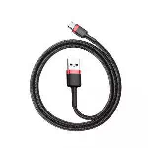 Kabel USB-C Baseus Cafule 3A 0.5m czerwono-czarny