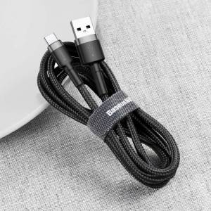Kabel USB-C Baseus Cafule 2A 3m szaro-czarny