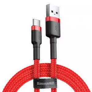 Kabel USB-C Baseus Cafule 2A 3m czerwony