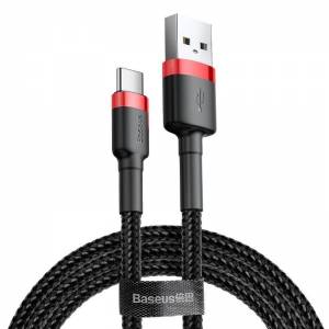 Kabel USB-C Baseus Cafule 2A 3m czerwono-czarny