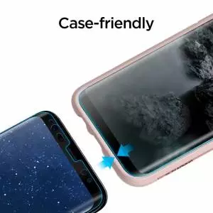 Szkło hartowane Spigen Glas.tr Case Friendly Galaxy S8+ Plus Black