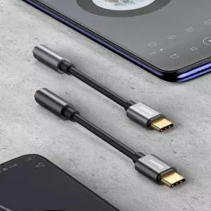 Adapter audio Baseus L54 USB-C + mini jack 3,5mm (czarny)