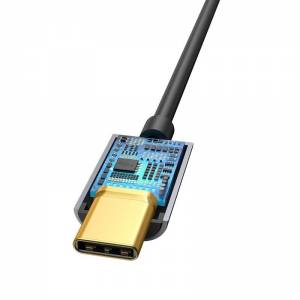 Adapter audio Baseus L54 USB-C + mini jack 3,5mm (szary)