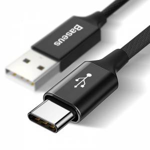 Długi kabel USB-C Baseus Artistic QC 3.0 5m 3A (czarny)
