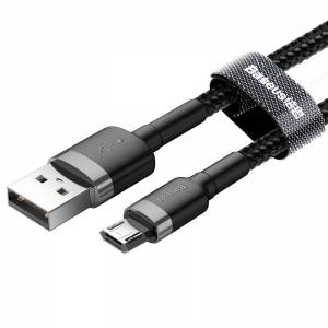 Kabel Micro USB Baseus Cafule 2.4A 1m (szaro-czarny)