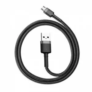 Kabel Micro USB Baseus Cafule 2.4A 1m (szaro-czarny)