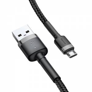 Kabel Micro USB Baseus Cafule 2.4A 1m (szaro-czarny)