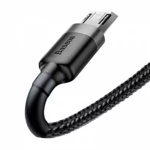 Kabel Micro USB Baseus Cafule 2.4A 1m (szaro-czarny)