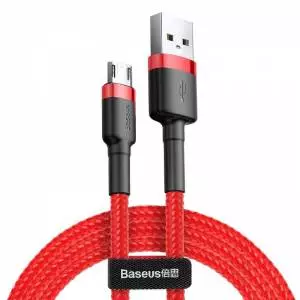 Kabel Micro USB Baseus Cafule 2.4A 1m (czerwony)