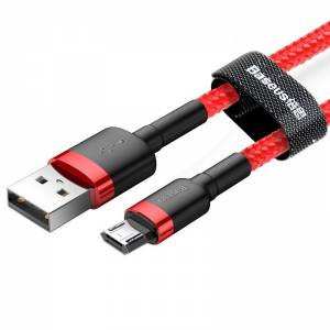 Kabel Micro USB Baseus Cafule 2.4A 1m (czerwony)