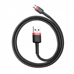 Kabel Micro USB Baseus Cafule 2.4A 1m (czerwono-czarny)