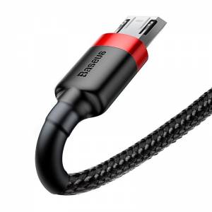 Kabel Micro USB Baseus Cafule 2.4A 1m (czerwono-czarny)
