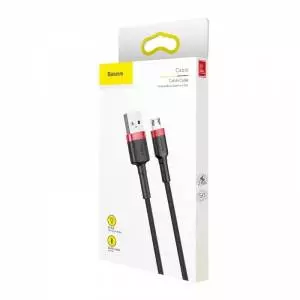 Kabel Micro USB Baseus Cafule 2.4A 1m (czerwono-czarny)