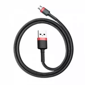 Kabel Micro USB Baseus Cafule 2.4A 0.5m (czerwono-czarny)