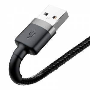 Kabel Lightning USB Baseus Cafule 2,4A 1m (szaro-czarny)