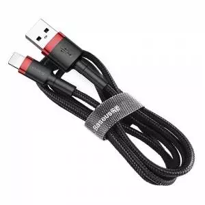 Kabel Lightning USB Baseus Cafule 2,4A 1m (czarno-czerwony)