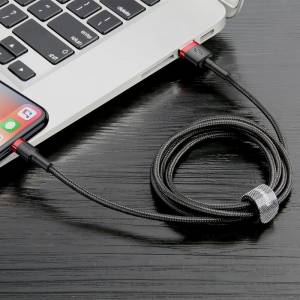 Kabel Lightning USB Baseus Cafule 2,4A 1m (czarno-czerwony)