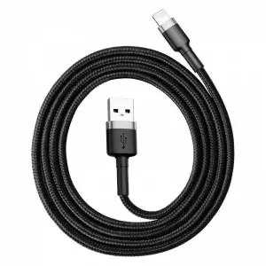 Kabel Lightning USB Baseus Cafule 2,4A 0,5m (szaro-czarny)