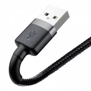 Kabel Lightning USB Baseus Cafule 2,4A 0,5m (szaro-czarny)