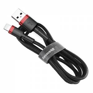 Kabel Lightning USB Baseus Cafule 1,5A 2m (czarno-czerwony)