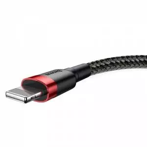 Kabel Lightning USB Baseus Cafule 1,5A 2m (czarno-czerwony)