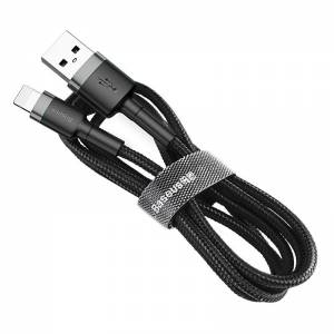 Kabel Lightning USB Baseus Cafule 1,5A 2m (szaro-czarny)