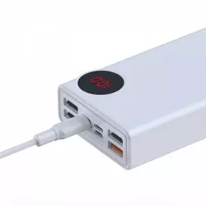 Powerbank 30000mAh z wyświetlaczem Baseus Mulight 2x USB, QC 3.0, PD (biały)