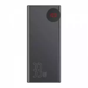 Powerbank 30000mAh z wyświetlaczem Baseus Mulight 2x USB, QC 3.0, PD (czarny)