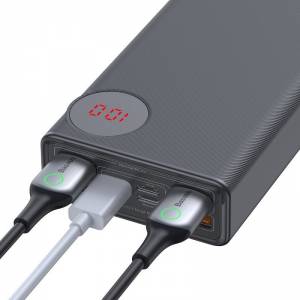 Powerbank 30000mAh z wyświetlaczem Baseus Mulight 2x USB, QC 3.0, PD (czarny)