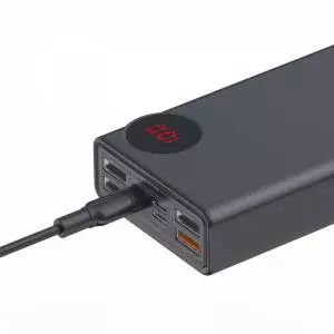 Powerbank 30000mAh z wyświetlaczem Baseus Mulight 2x USB, QC 3.0, PD (czarny)