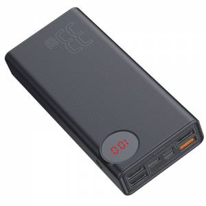 Powerbank 30000mAh z wyświetlaczem Baseus Mulight 2x USB, QC 3.0, PD (czarny)