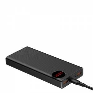 Powerbank 20000mAh z wyświetlaczem Baseus Mulight 2x USB, QC 3.0, PD, 45W (czarny)
