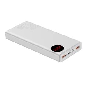 Powerbank 20000mAh z wyświetlaczem Baseus Mulight 2x USB, QC 3.0, PD, 45W (biały)