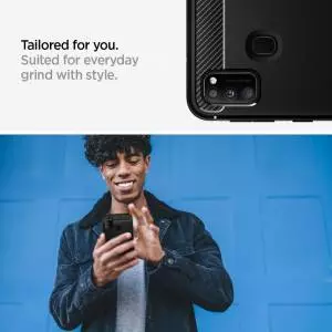 Etui Spigen Rugged Armor do Galaxy M21 Matte Black