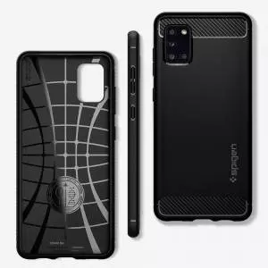 Etui Spigen Rugged Armor do Galaxy A31 Matte Black