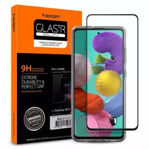 Szkło hartowane Spigen Glass Fc do Galaxy A51 Black