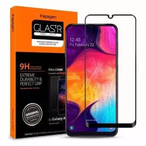 Szkło hartowane Spigen Glass Fc do Galaxy A50/a30s Black